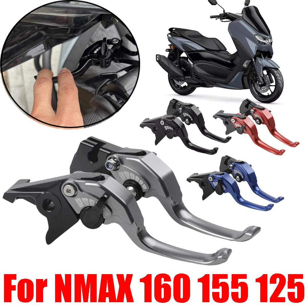 For Yamaha NMAX 160 155 125 N-MAX NMAX160 NMAX155 NMAX125 Motorcycle Accessories Two Finger Brake Levers Handle Short Lever