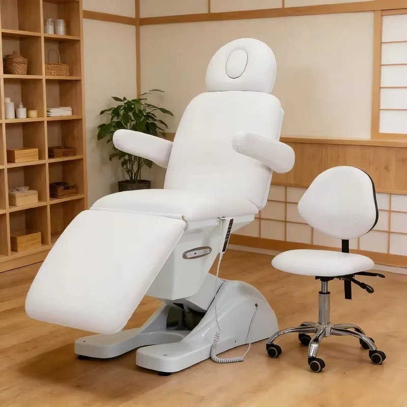 Specialized Modern Electric Adjustable Foldable Beauty Salon Bed PVC Material USB Power Socket for Micro-Surgery Tattoo Ear