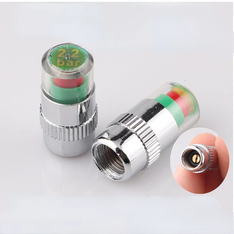 4pcs High-precision Automobile Tire Pressure Monitor, Automobile Tire Detection and Warning Cap