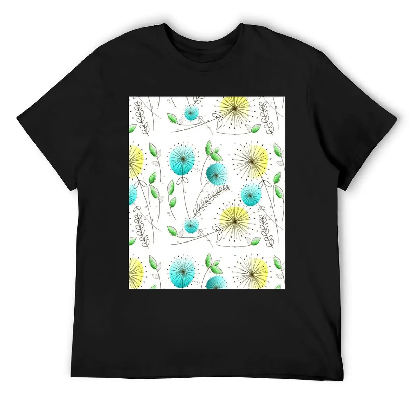 Mid-Century Modern Dandelion Clocks T-Shirt blanks plus sizes customizeds slim fit t shirts for men