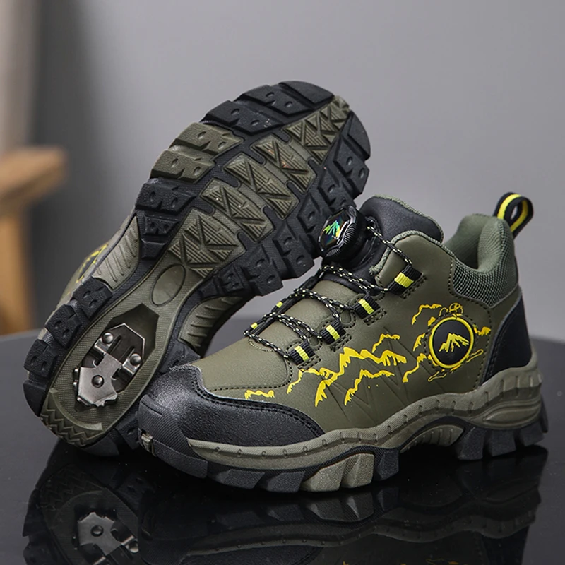 

Водонепроницаемая походная обувь, детские уличные треккинговые кроссовки для мальчиков и девочек, альпинистские кроссовки для кемпинга, охотничьи тактические ботинки