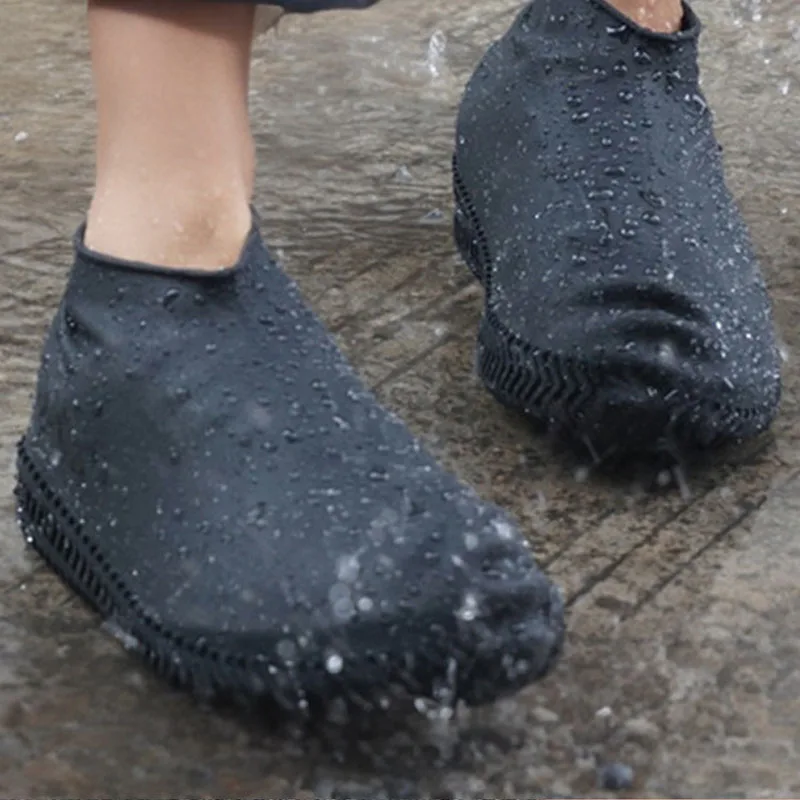 Wasserdichte Silikon-Schuhüberzüge, wiederverwendbar, rutschfest, verschleißfest, Regenschuhüberzüge, Schutz, rutschfester Stiefel für regnerische Tage im Freien