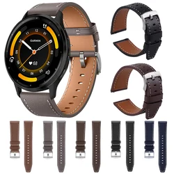 20mm 22mm Watchband For Garmin Vivoactive 4 / Venu 3 Smart Watch Bracelet Leather Band for Forerunner 265 255 55 Venu 2 Sq Strap