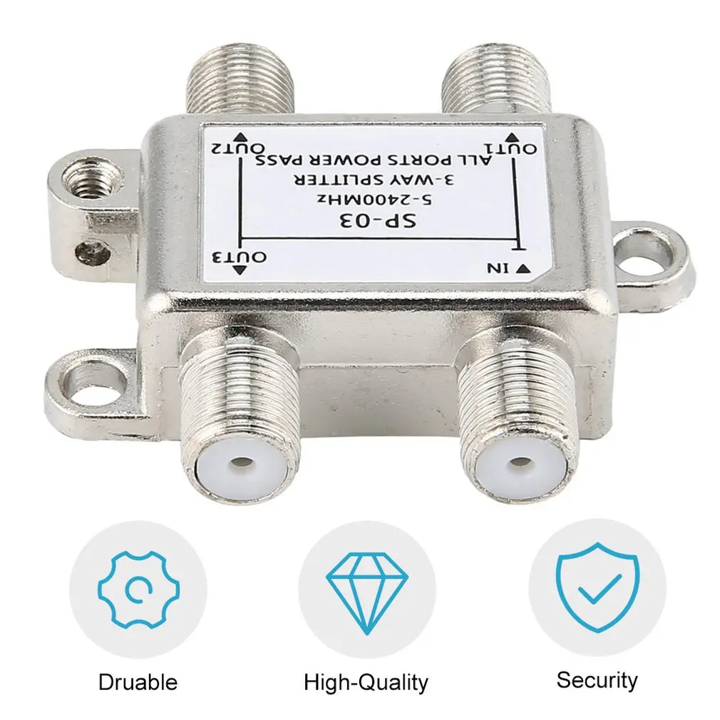 Divisor satélite pequeno do poder do tamanho, divisor 3-Way, divisor do poder três, JS-SP03