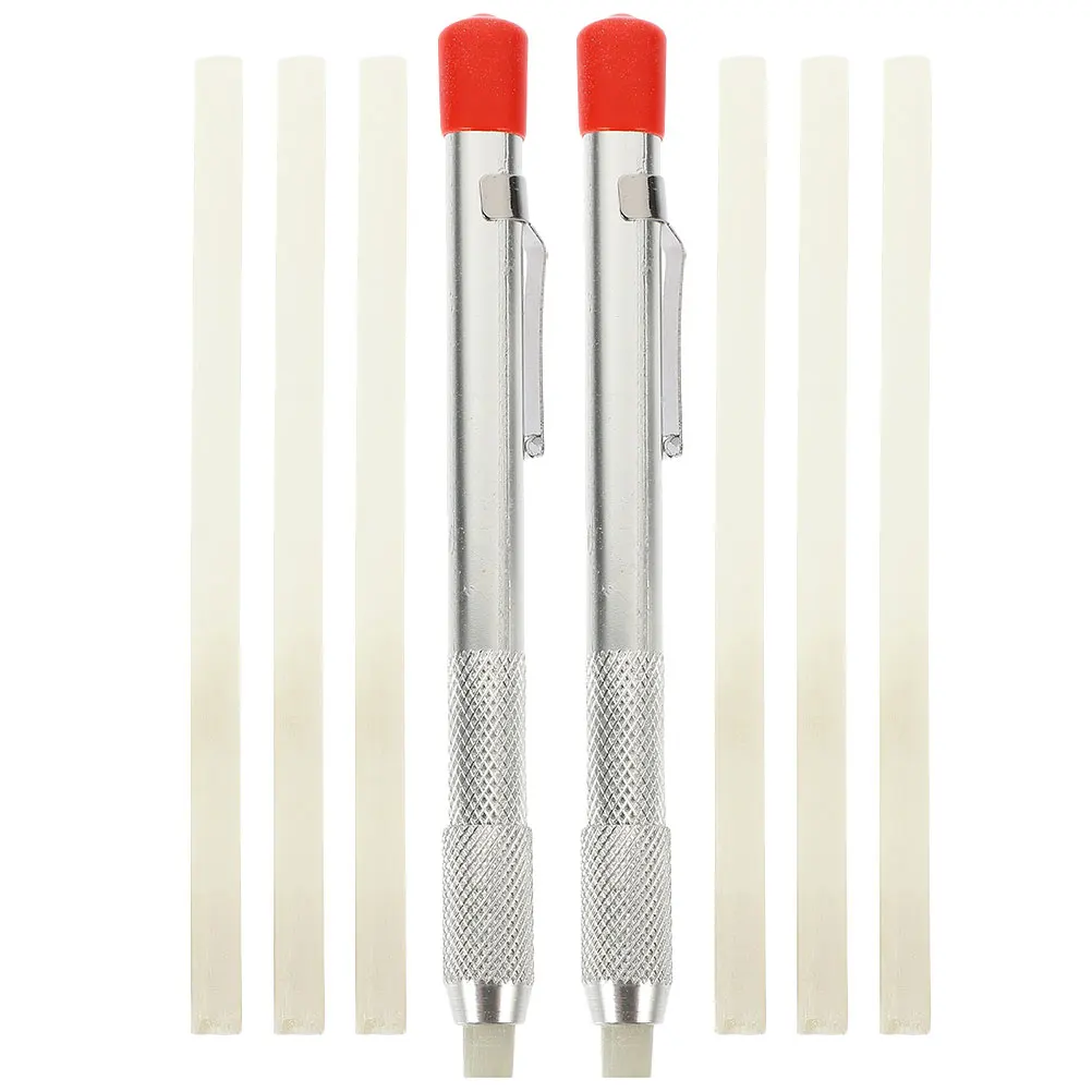 

1 set Soapstone Pen Holder Kit 12 Refill Cores For Tools Marking Steel Aluminum Cast Iron Soapstone Pencil Holder Set Welding