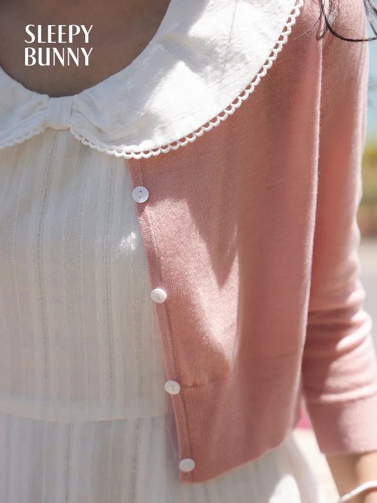 

Soft Knit V Neck Cardigan for Women Summer Sun Protection Slim Fit Sweater Lightweight Cropped Outerwear for Petite Layered Look