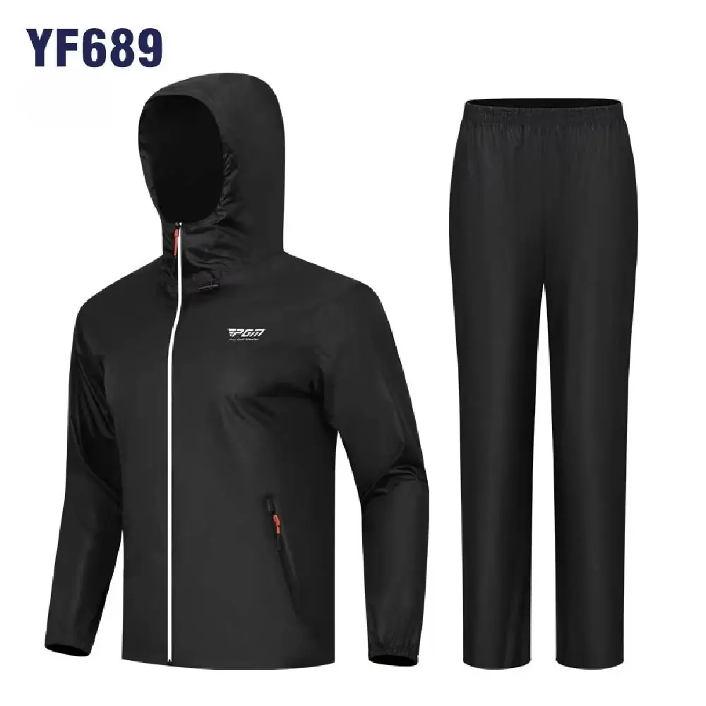 PGM Golf Sports Raincoat Riding Hoodie Men's Rainproof for Rain Protection, Full Body Outfit, Top, Pants Complete Clothing