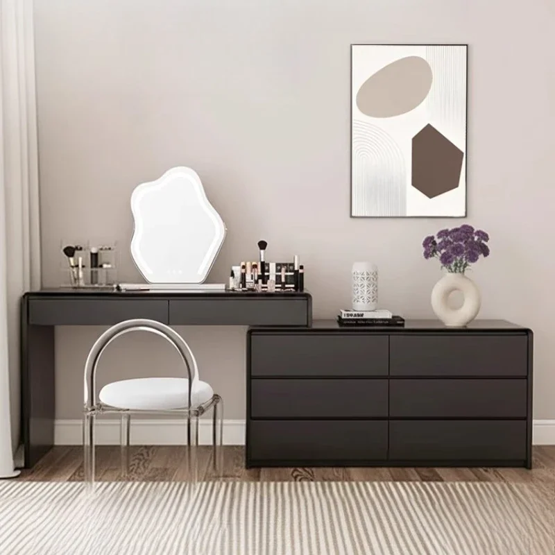 

Dresser, chest and cabinet integrated modern bedroom simple solid wood makeup table small apartment storage locker