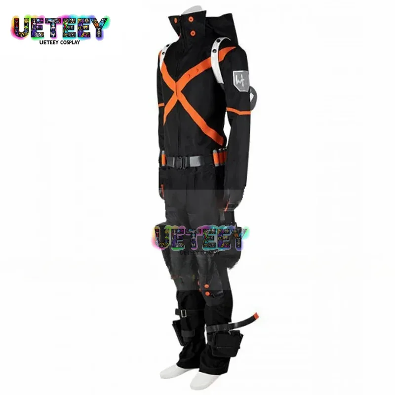 UETEEY COS Anime My Academia World Heroes Mission Katsuki Cosplay Kostüm Boku No Hero Bakugou Perücke Schuhe Halloween
