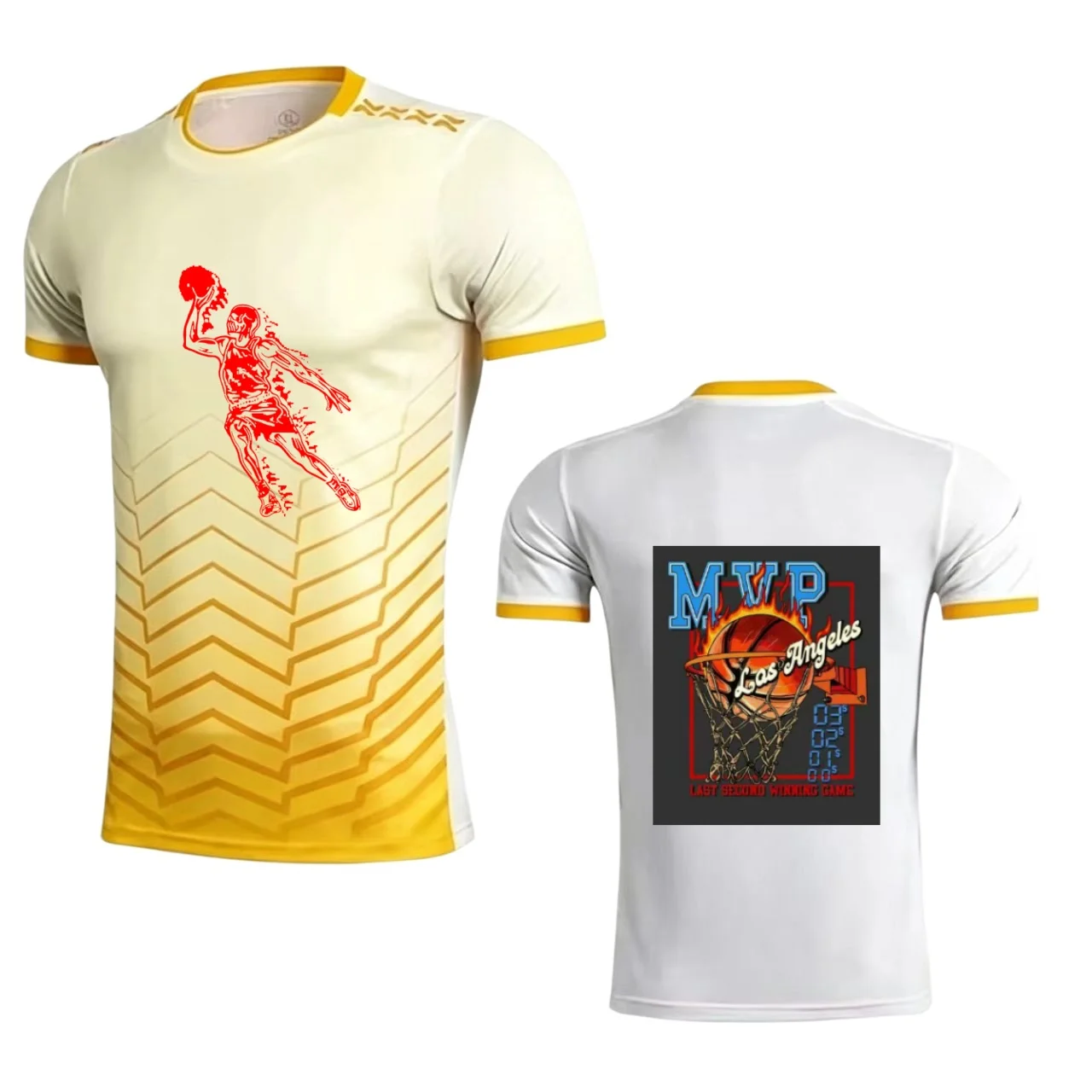 Men Quick Dry Sports T Shirt Basketball Player Print MVP Graphic Gradient Geometric Short Sleeve Jersey Outdoor Training Running