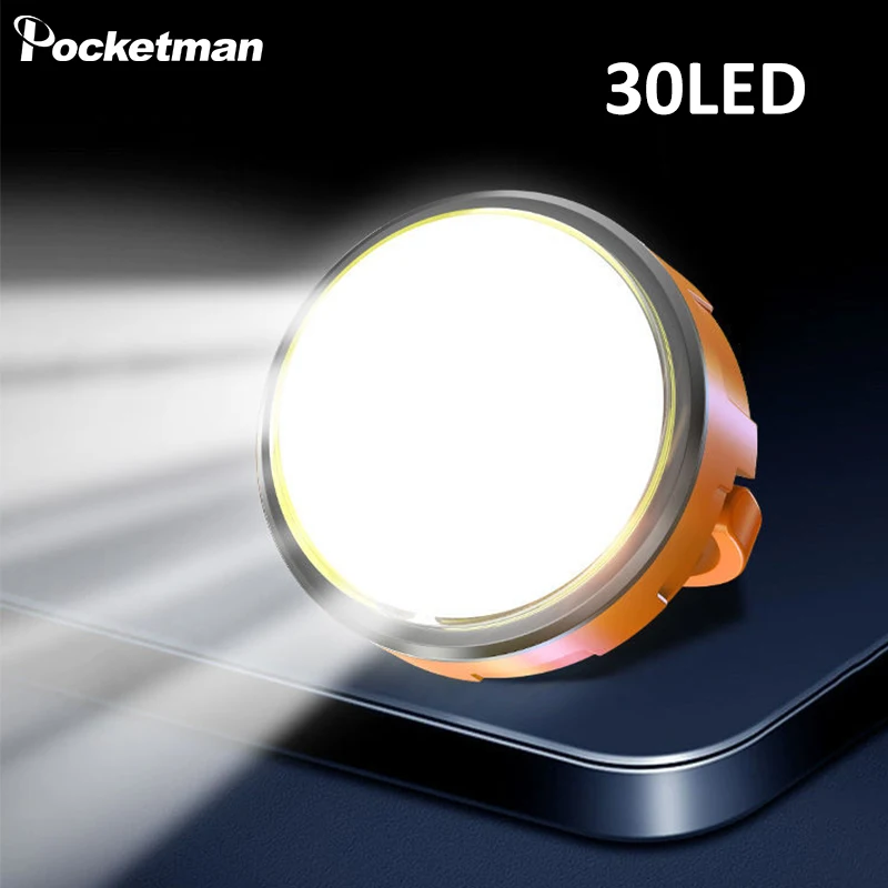 Portable COB Magnetic Work Light USB Rechargeable Mini LED Flashlight Mini Pocket Flood Light for Camping Emergency Auto Repair