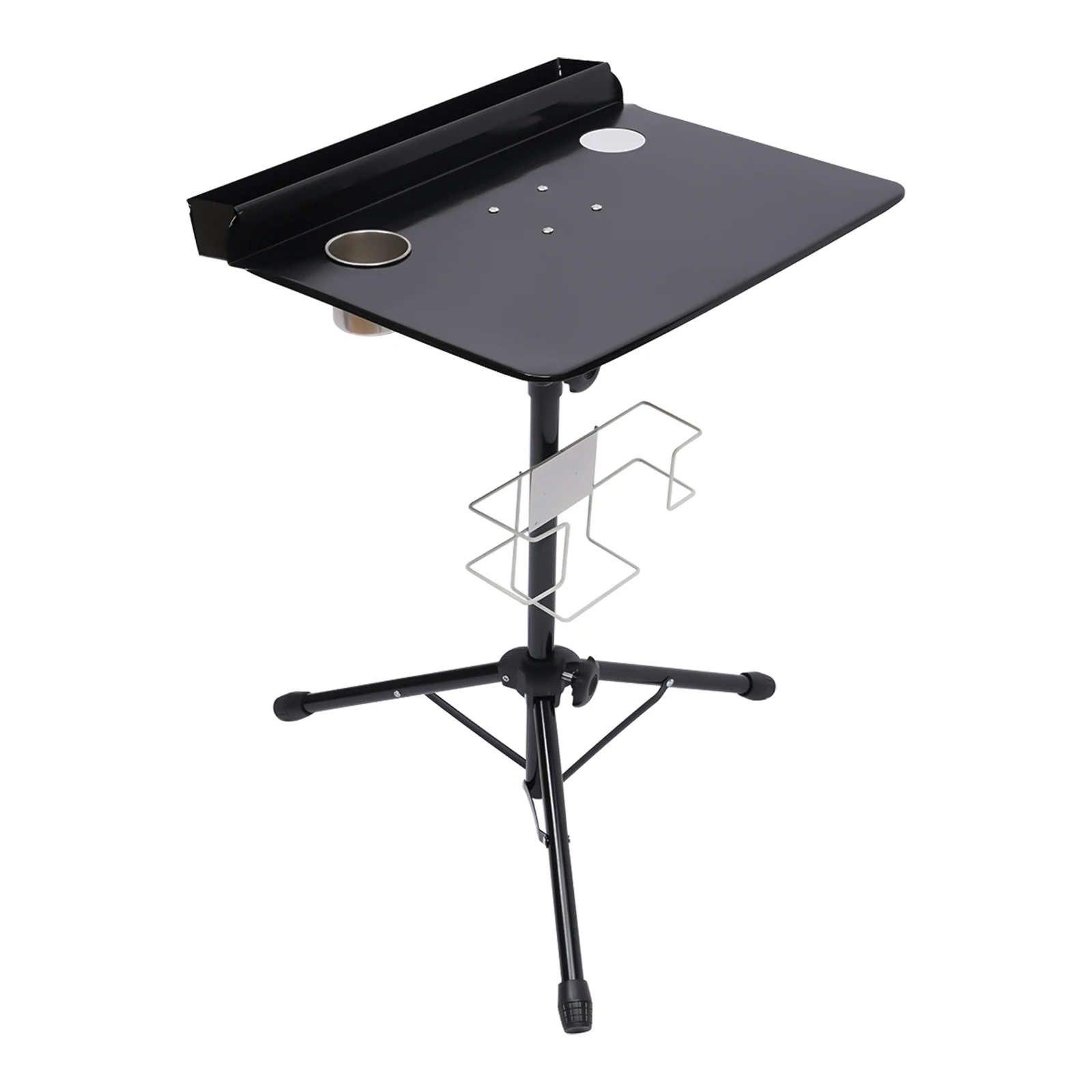 แบบพกพา Tattoo Workbench Stand สีดําอิสระ Tattoo Workstation ปรับความสูง Tattoo ตารางสําหรับผู้เริ่มต้น