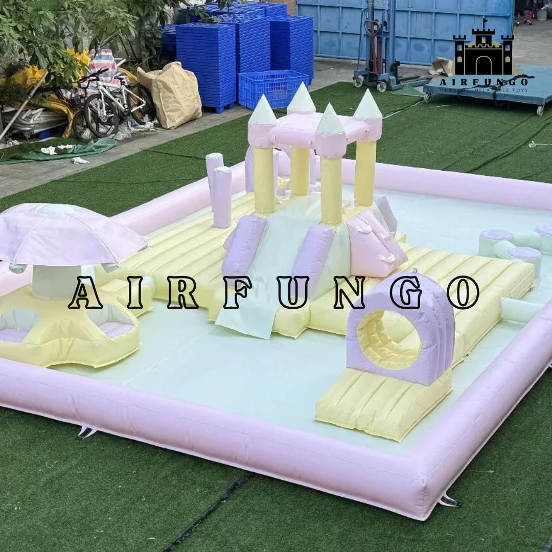 

Kid Summer Inflatable White Bounce House PVC Soft Play Bouncy Castle/Moonwalk Bouncer/Customization Bounce Water Park Playground