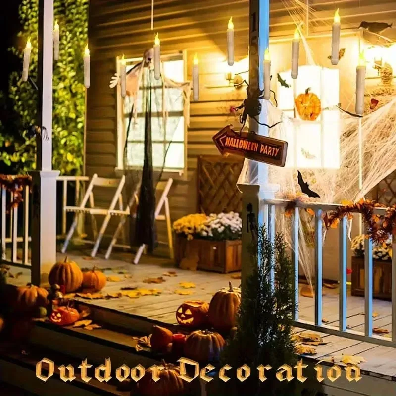 Set di candele LED galleggianti remote con bacchetta magica per decorazioni natalizie per interni ed esterni di Halloween per matrimoni in casa