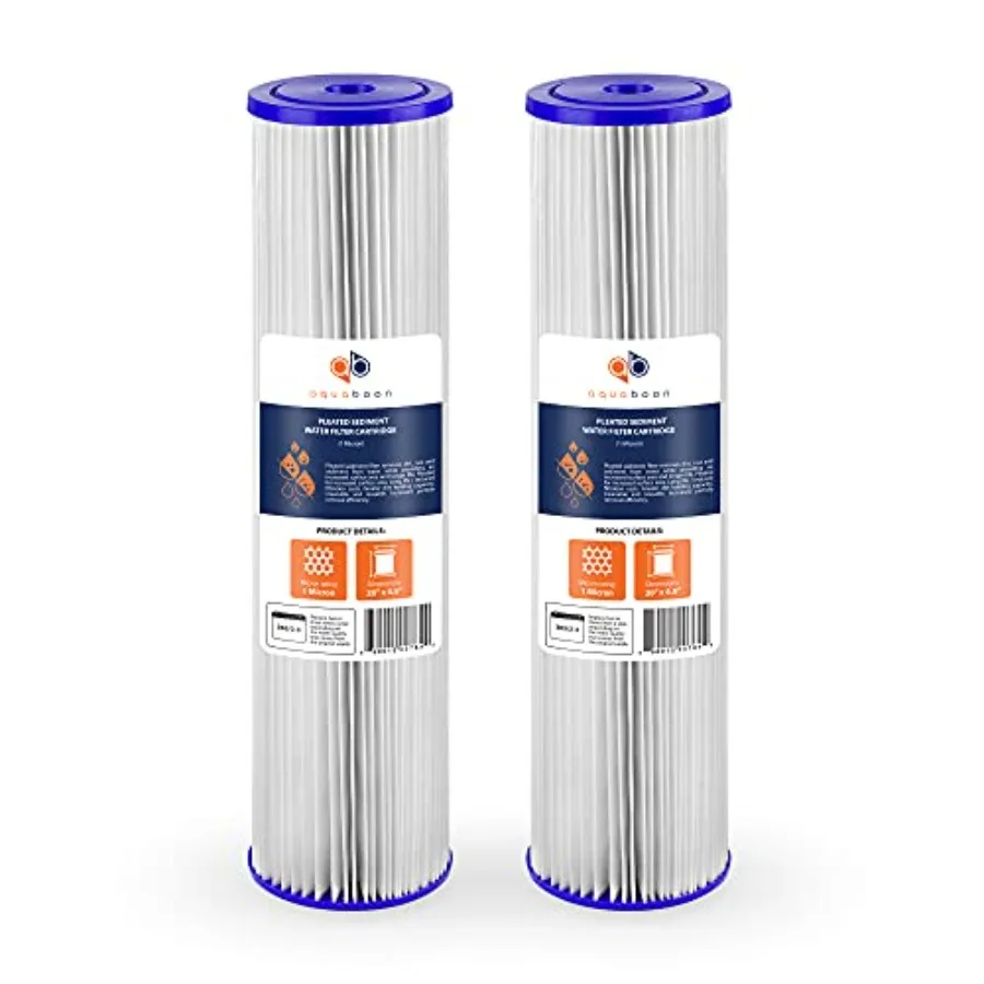 

1 Micron Whole House Pleated Sediment Water Filter Cartridge 0x.5 Well Filter Replacement Compatible with ECP5-0BB SPC-5-05 Pac