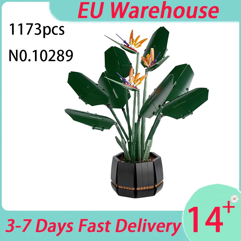 Blocs de construction oiseau du paradis, 1173 pièces, modèle 10289, jouets, cadeaux de fête pour enfants, cadeaux d'anniversaire, cadeaux de noël, décoration de la maison