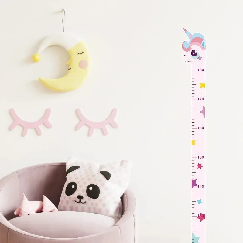 1pc Cartoon Animals Baby Height Measure Wall Sticker Giraffe Wallpaper for Kids Room Nursery Child Growth Ruler Growth Chart