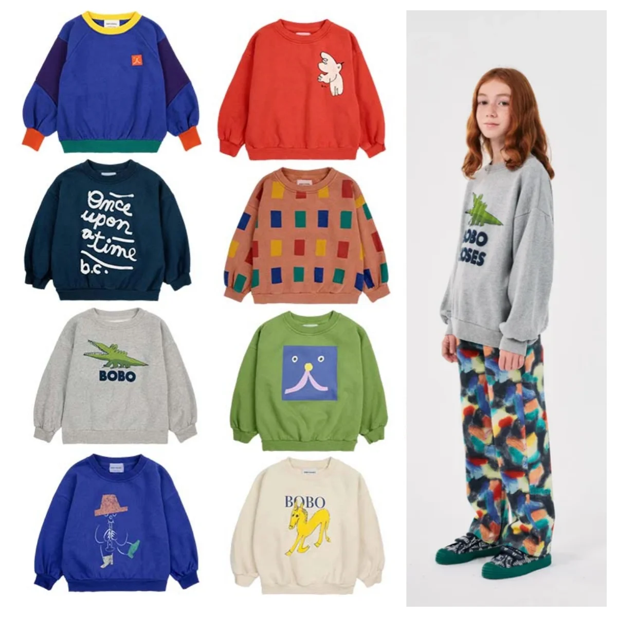 

Sweatshirts for Kids 24 New Boys and Girls Cotton Sweatshirts Breathable and Comfortable Printed Tops Kids Clothes Girls