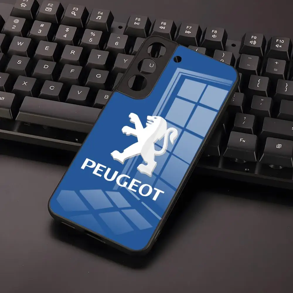 P-peugeotes custodia per telefono per Samsung S24 S23 S21 S20 A34 A54 A53 M54 Note 20 Ultra Plus 2024 Cover in vetro