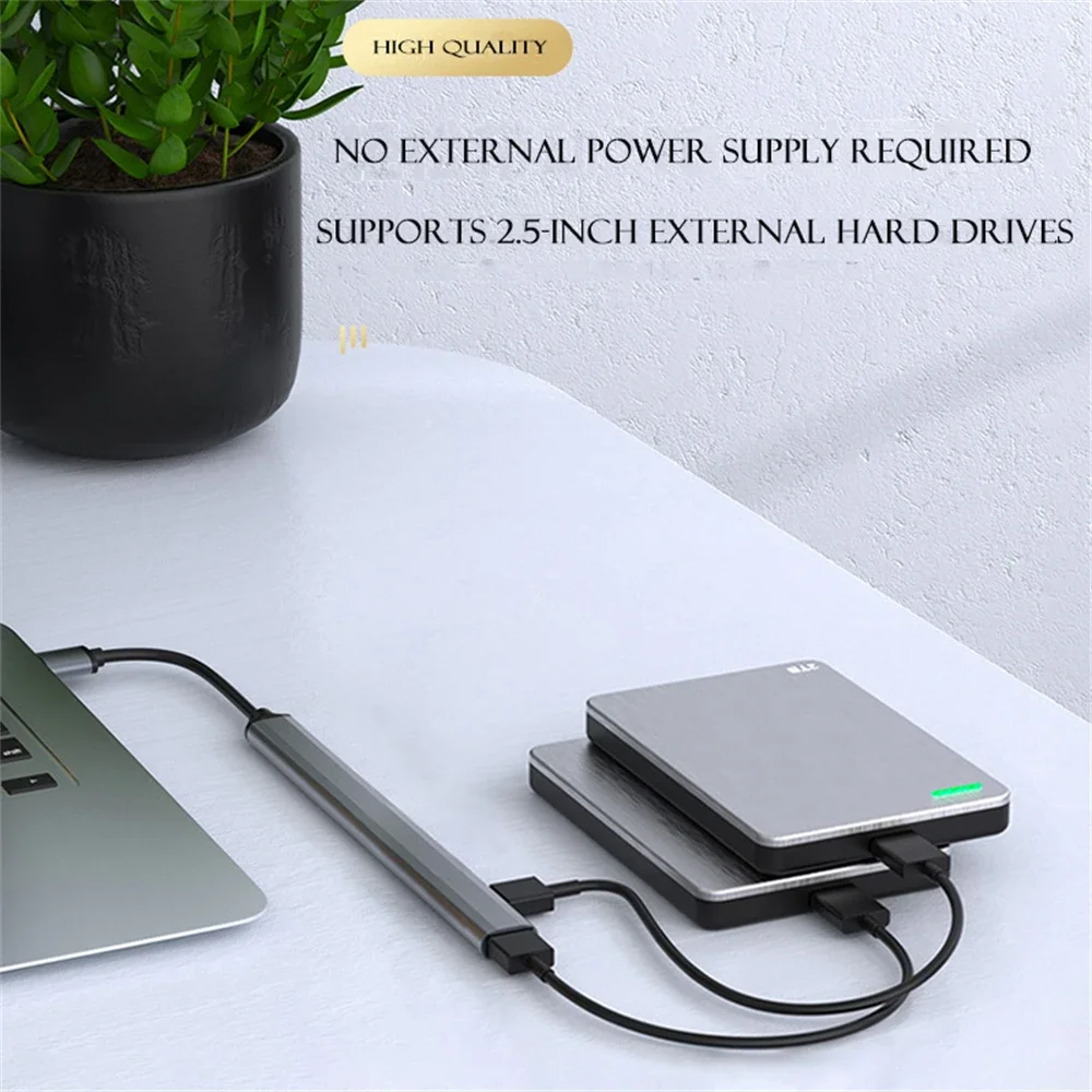 USB 3.0 7 Ports Type C HUB Expander Splitter High Speed OTG Adapter Docking Station For Laptop PC Hard Drive Mouse Keyboard