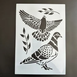 A4 29 *21cm Animal Peace Dove DIY Stencils Wall Painting Scrapbook Coloring Embossing Album Decorative Paper Card Template,wall