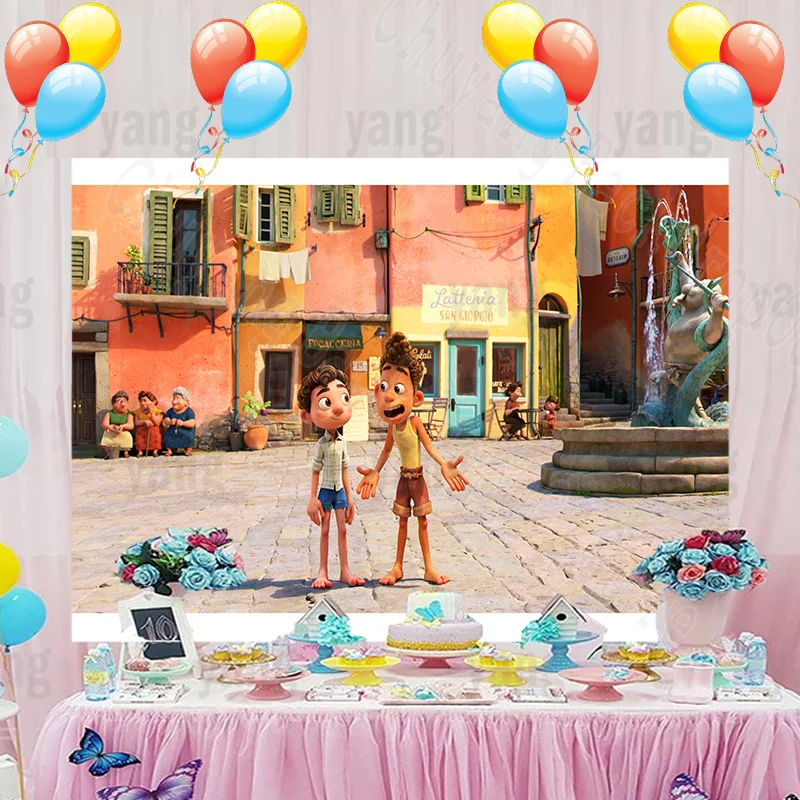 Luca Outdoor Theme Party Supplies Photography Backdrop Baby Happy Birthday Banner Photo Background Cake Table Decoration