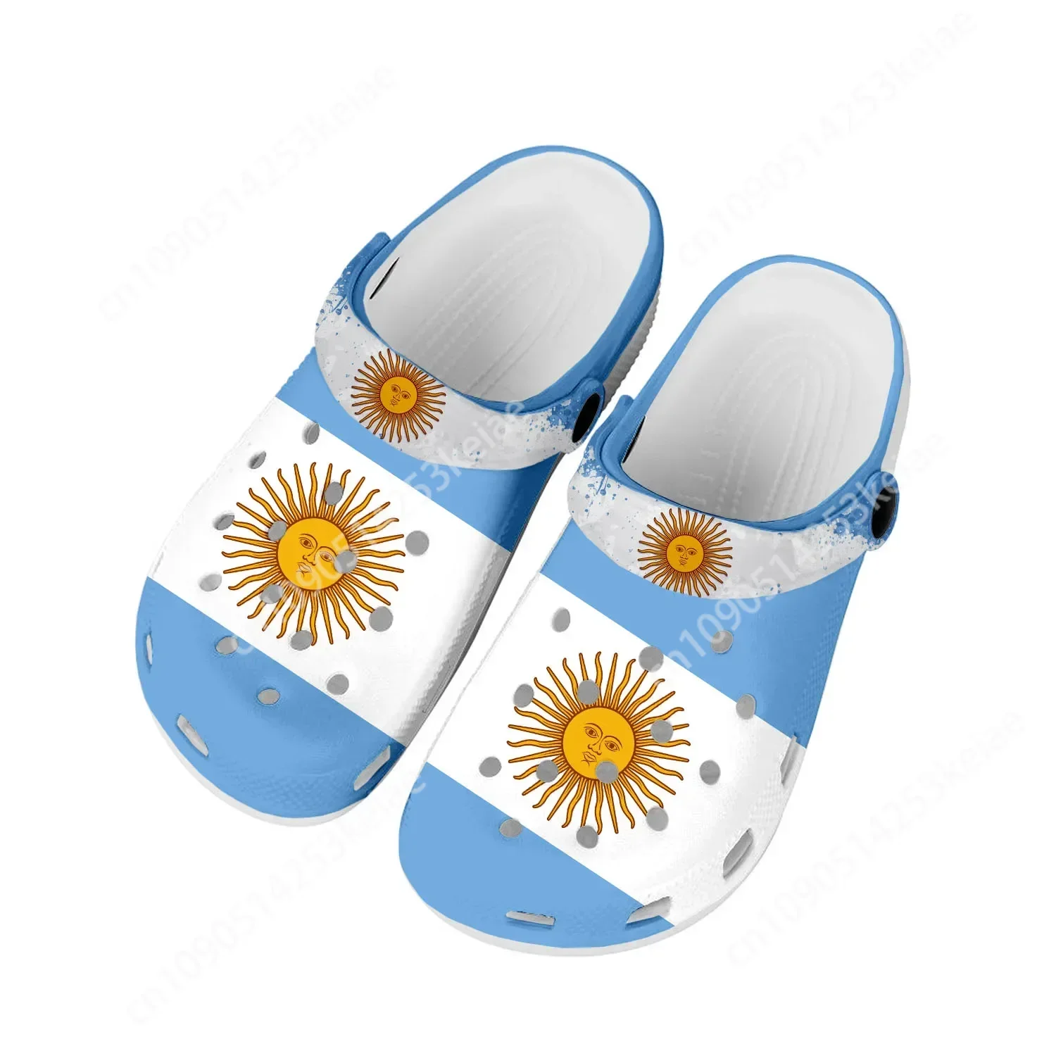 Argentine Flag Home Clogs Custom Water Shoes Mens Womens Teenager Argentina Shoe Garden Clog Breathable Beach Hole Slippers