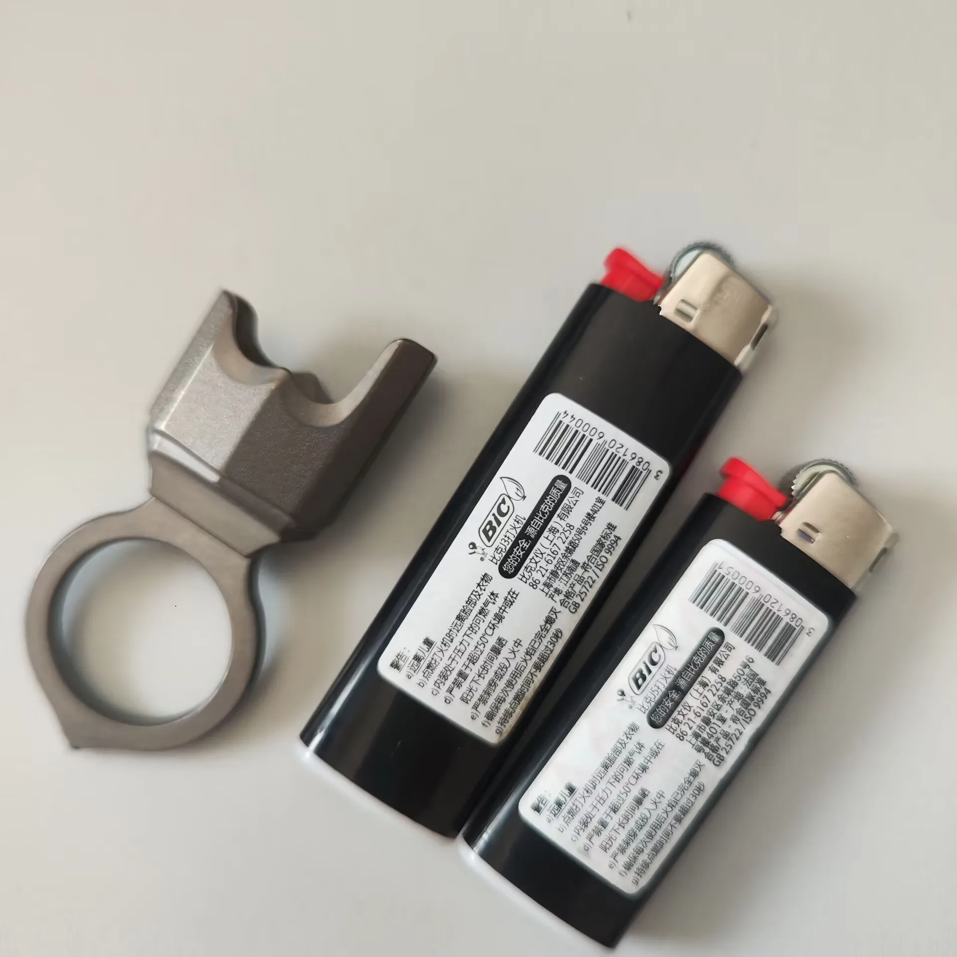 New Titanium Alloy Keychain Survival Tool Lighter Case Cover Sleeve Holder Fits Bic J5/J3 Lighter