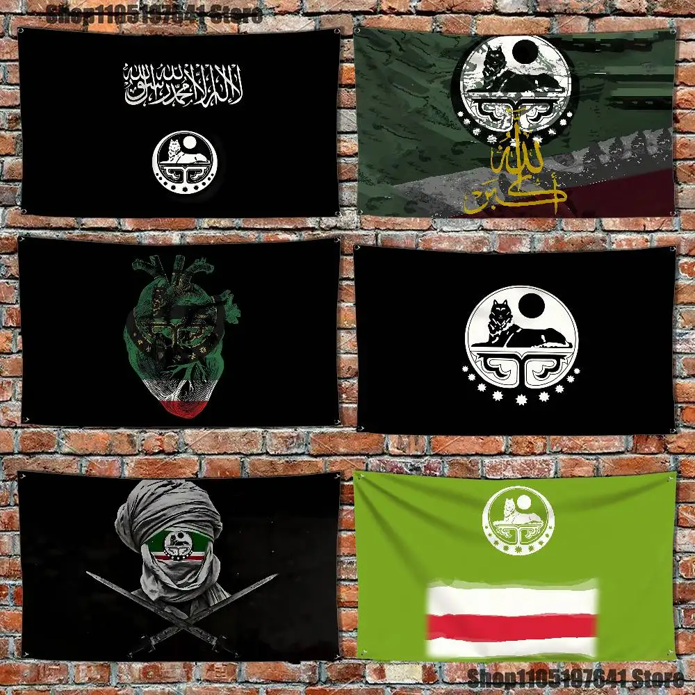Chechnya Flag Flag Tapestry Banner For Bedroom Outdoor Living Room Restaurant Bar Wall Decor Party