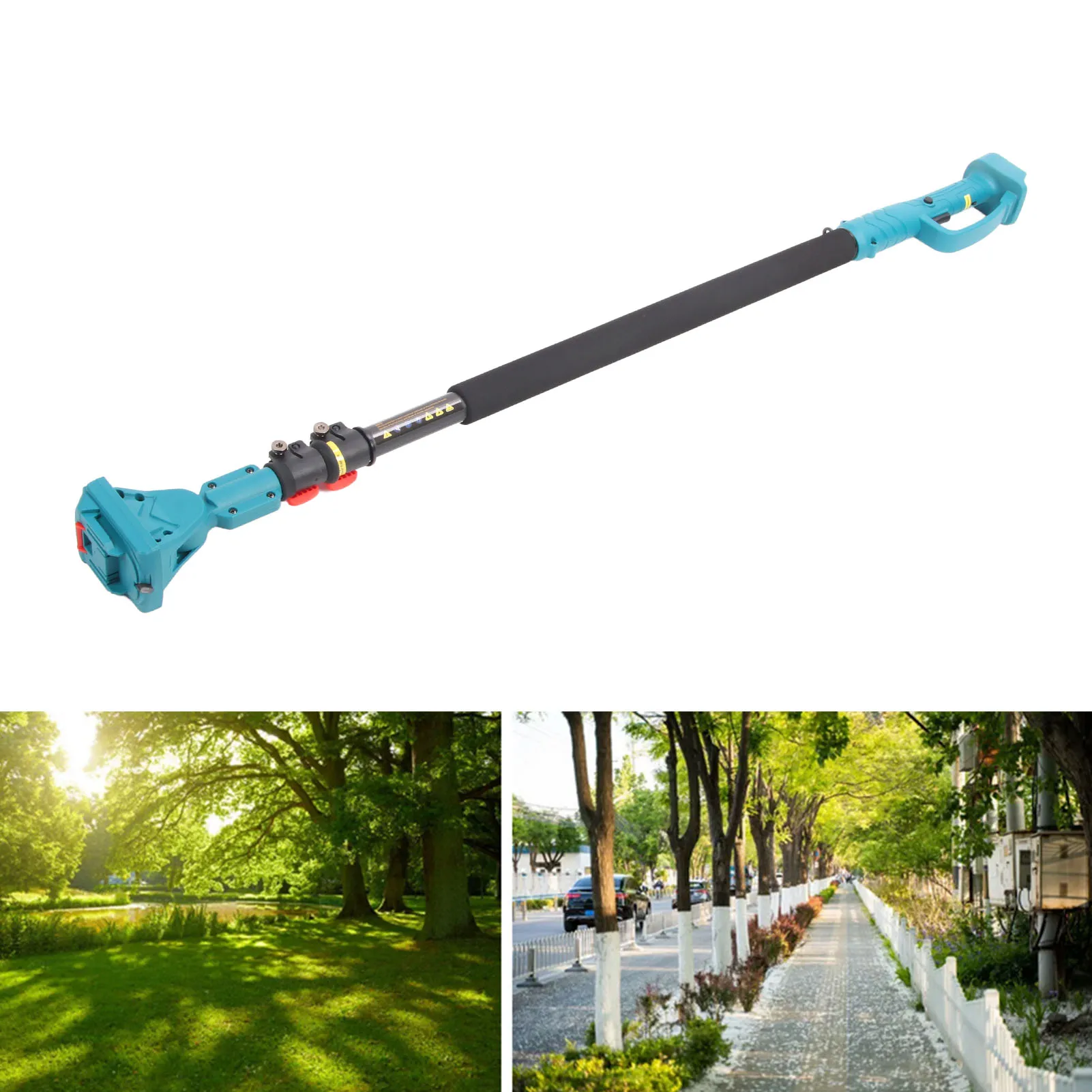 Cordless Pruning Extension Pole 4.27 To 8.2ft Telescoping 180 Degree Rotatable Head High Branch Trimming Pole