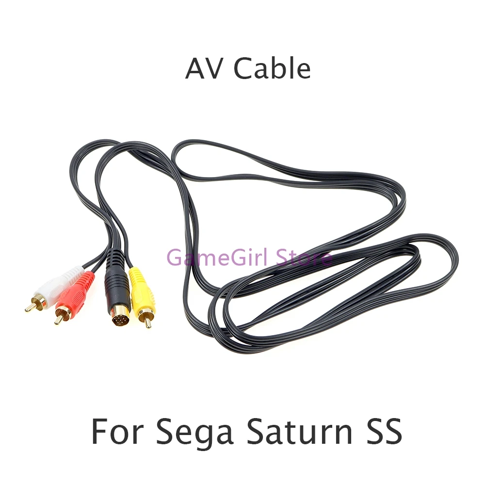 

15pcs Gold Plated/Nickle Plated Plug AV Cable For SEGA Saturn SS S-AV RCA Cord Audio Video Composite Wire S-Video Line