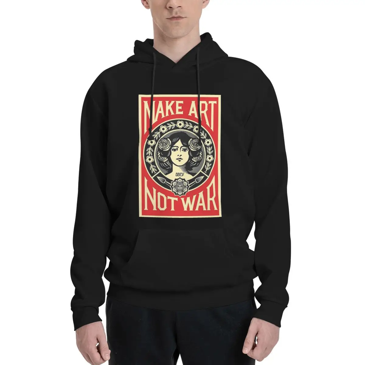 

Art By Shepard Fairey, Shepard Fairey Polyester Hoodie Men's Sweatershirt Warm Dif Colors Sizes