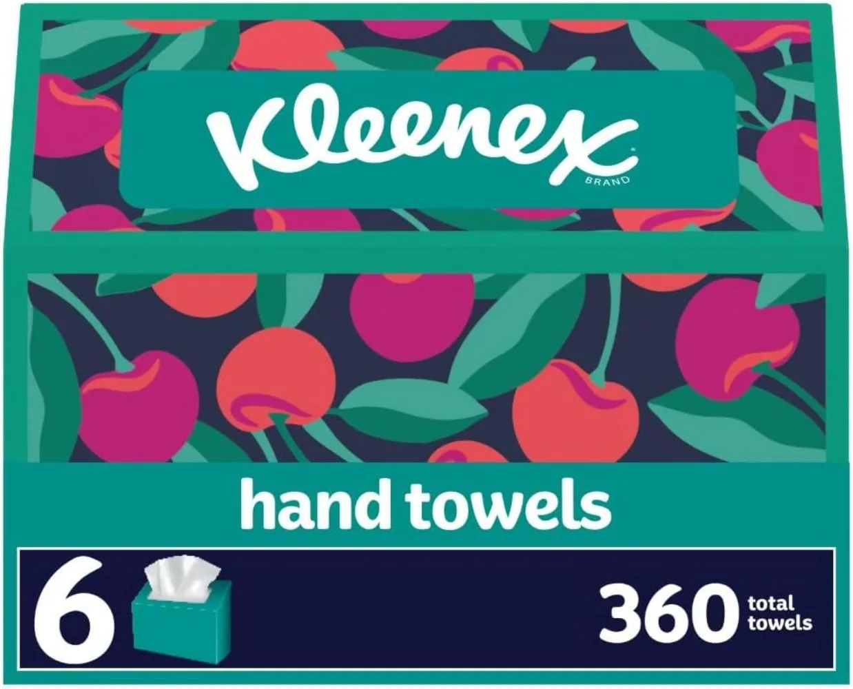 Disposable Paper Hand Towels, 6 Boxes, 60 Tissues per Box (360 Total Tissues), Packaging May Vary