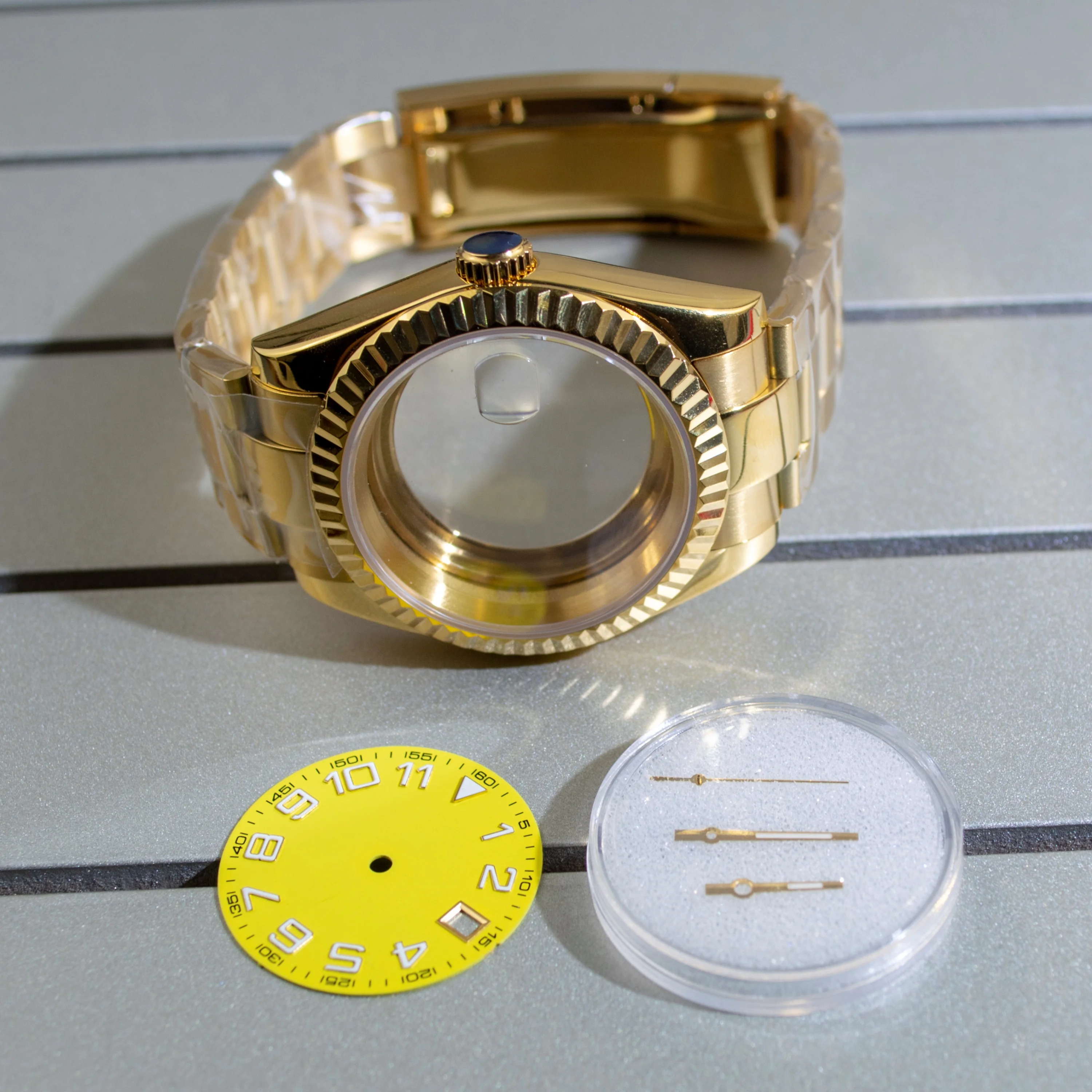 NH35 NH36 Watchcase 10ATM Waterproof 36mm/39mm Case Strap Dial Hands For Datejust Case Sapphire Glass Men Watch Case Parts