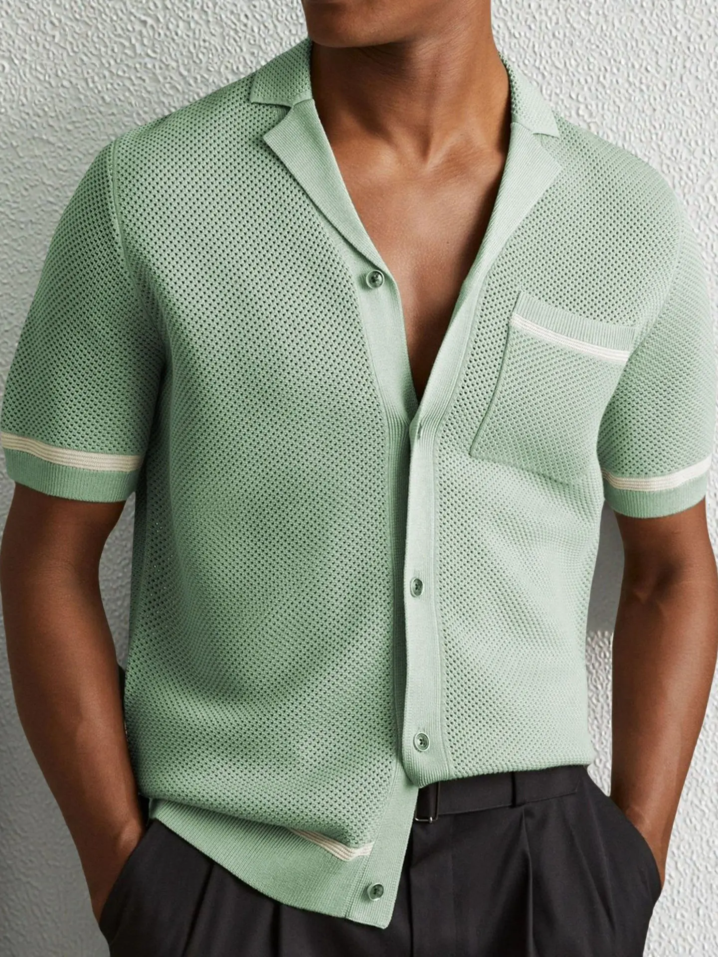 

Вязаный кардиган ort Sve, мужской приталенный повседневный кубинский воротник, элитный модный кардиган на пуговицах irt Faion Urban Busi...