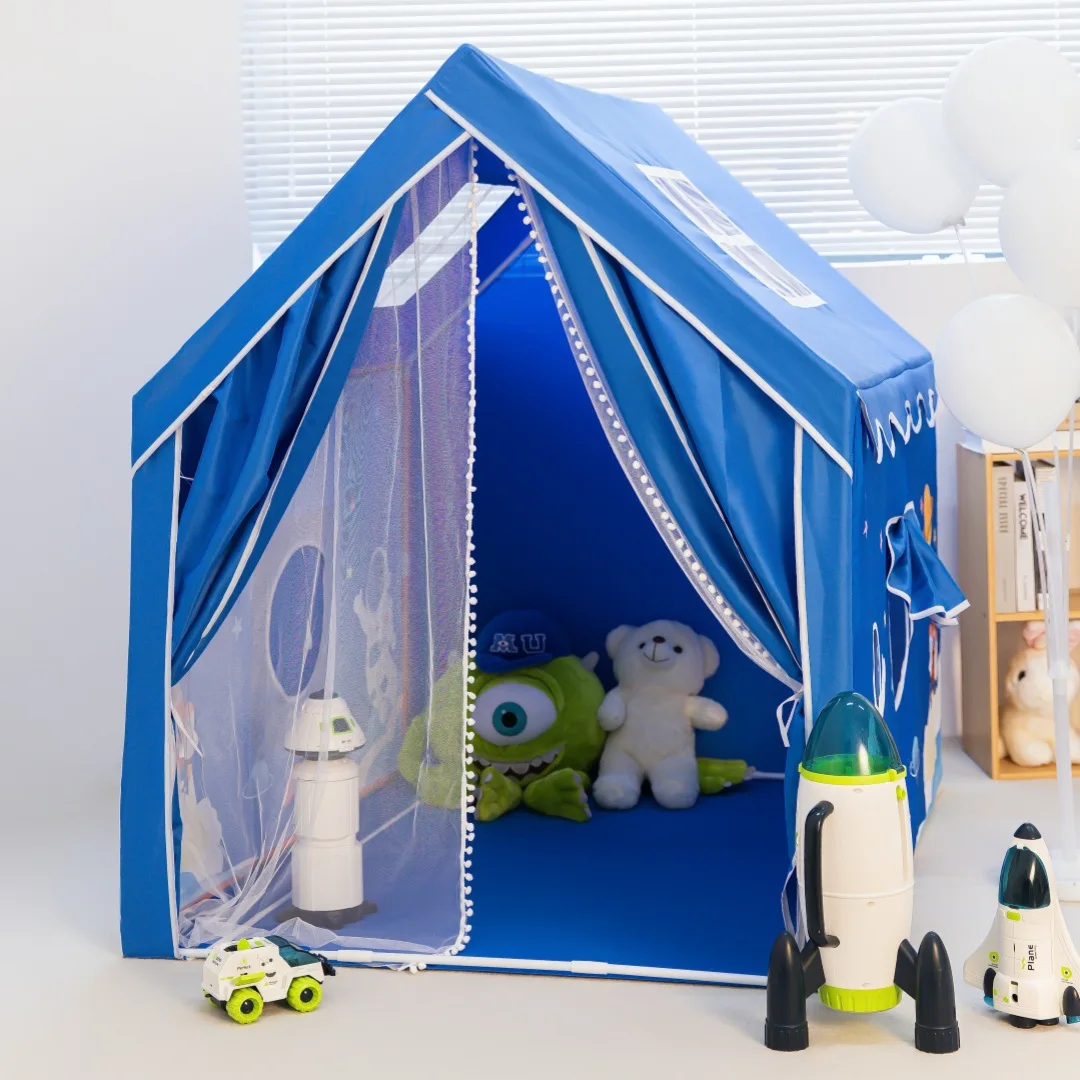 Weltraumrakete-Schiff-Kinderzelt im Alter von 3 Jahren, Kleinkind für drinnen und draußen, Spielhaus-Zelt, Kinder-Jungen-Spielzelt, großes Indoor-Spielhaus