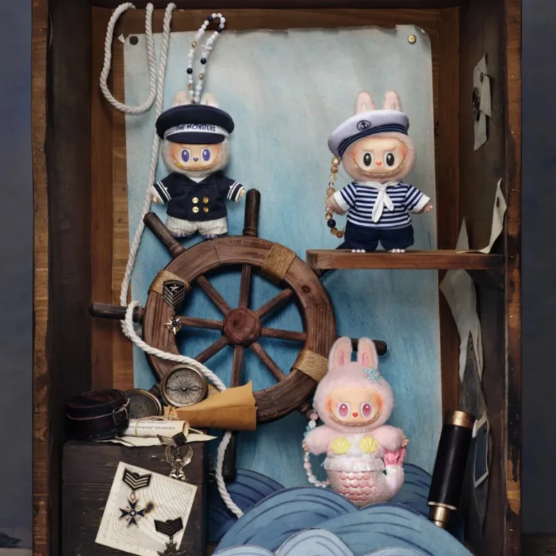 

POP MART De Nliegende Labubu Series Labubu Captain Sailor Vinyl Plush Doll Kawaii Anime Figure Desktop Decor Surprise Gift