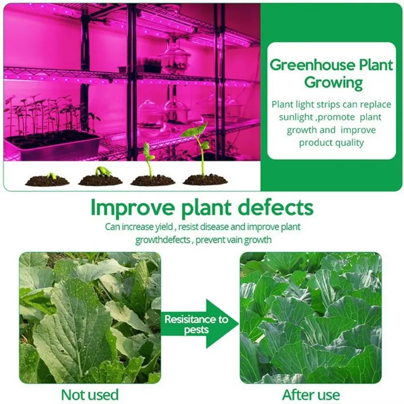 5 فولت USB Led النبات تنمو ضوء الطيف الكامل فيتو مصباح 1 متر 2 متر 3 متر قطاع للبذور زهرة الدفيئة خيمة النباتات المائية الإضاءة