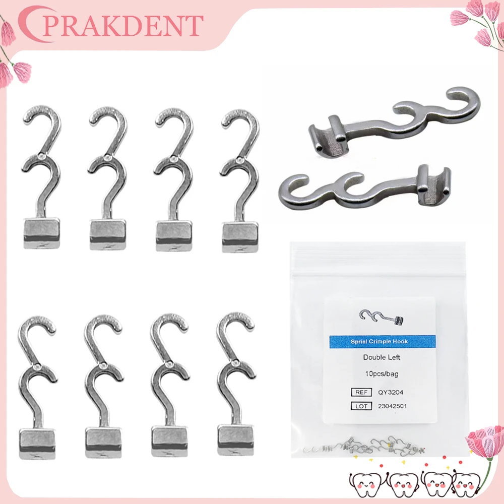 

Dental Question Mark Free Hook Orthodontic Crimpable Hooks Long Curved Sliding Screw Hanging Ring Iron Hook Dental Materials