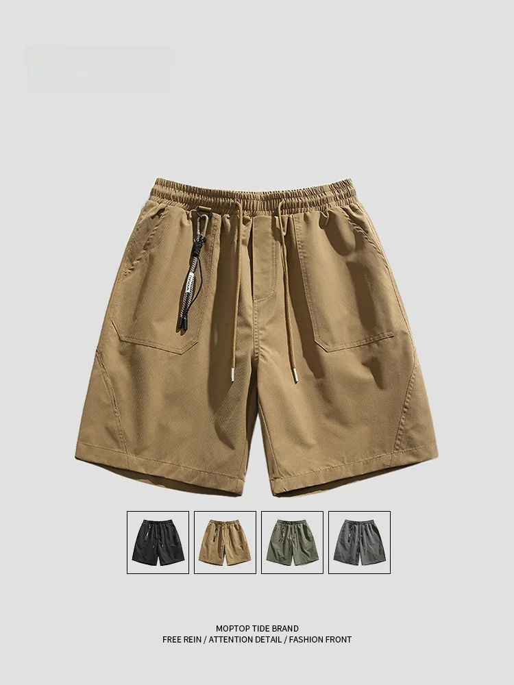 

MMOPTOP Japanese Sle Casual Loose Men's ort Pants with Lanyard Decoration Simple Workwear Summer Street Faion