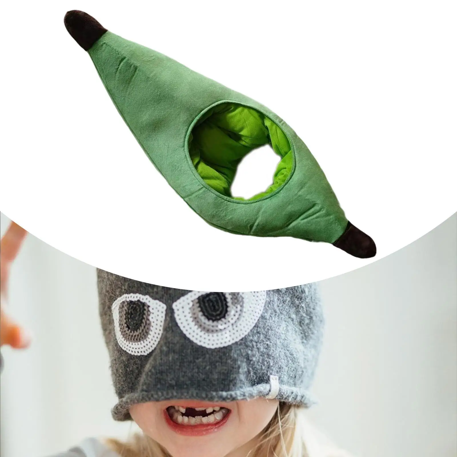 재미있는 녹색 바나나 모자 멋진 드레스 축제 테마 파티 기념일