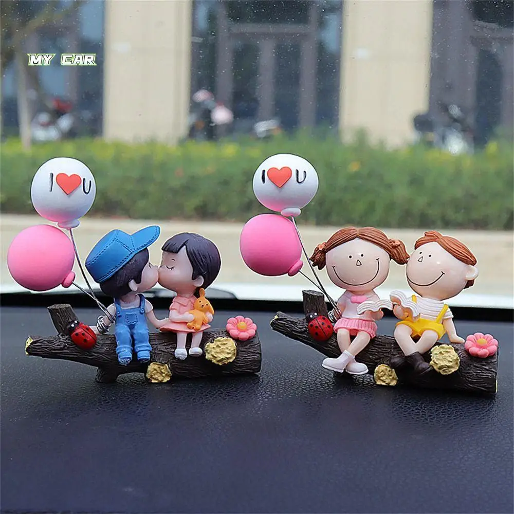 

Balloon Ornament Action Figure Girls Gifts Anime Couples Car Ornament Car Decoration Cartoon Couples Model Dashboard Figurine