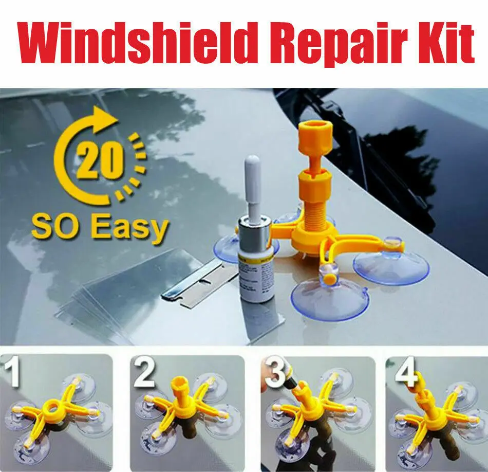 

AU Windows Tool Crack Remove Chip Resin Glass Recovery Car Windscreen Repair Kit