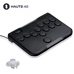 Джойстик Haute42 Hitbox Fightstick без рычага, мини-аркадный контроллер для ПК/PS3/PS4/переключателя, без рычага, контроллер Hitbox