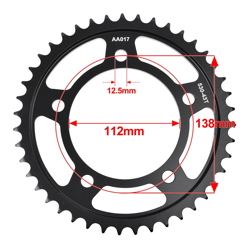 530chain 40/41/43/44Teeth Motor Sprocket For Honda CB1300 CBR600 CB900 F 919 CBR900 CBF1000 CB1100 CBR1100 xx CB X-4 VTR1000 ABS