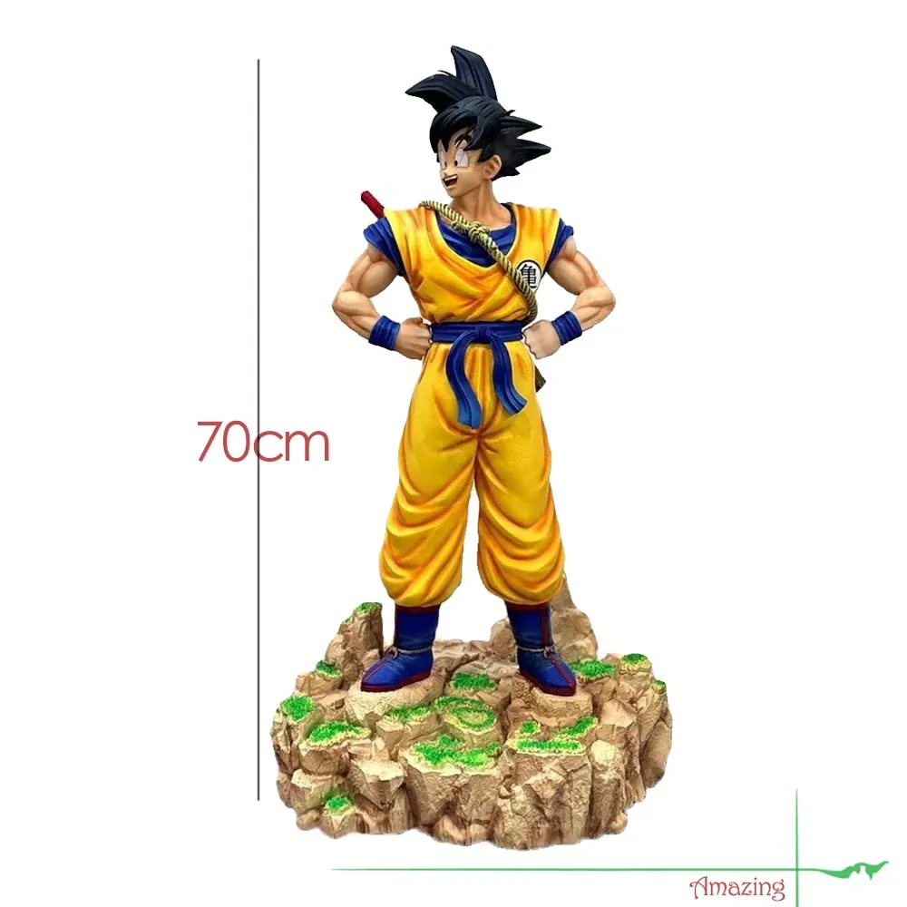 

70CM BIG Dragon Ball Figure Saiyan Super Giant GK Dreamlike Son Goku Collectible Figurines with Scene Statue