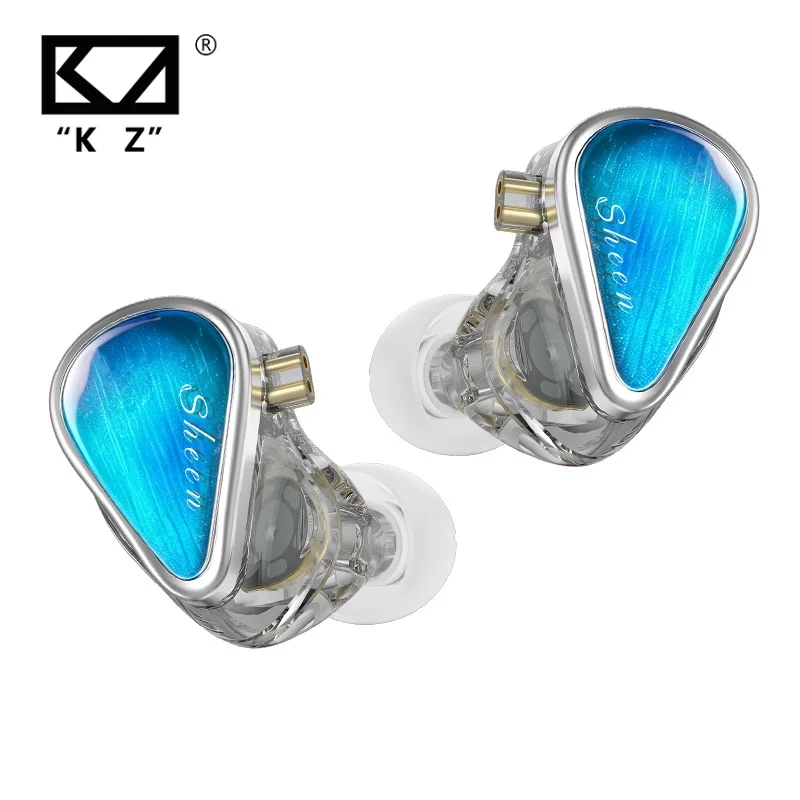 Fones de Ouvido KZ Sheen HIFI com Fio, Fones de Ouvido para Jogos com Graves, Monitor Intra-auricular de Baixa Latência, Fones de Ouvido Esportivos com Cancelamento de Ruído e Microfone