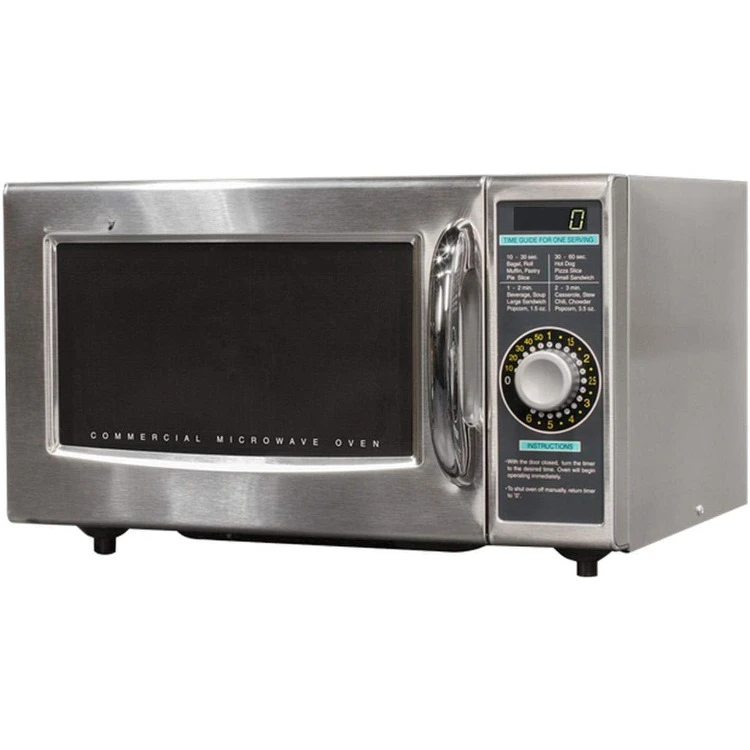 R-21LCFS Medium-Duty Commercial Microwave Oven with Dial Timer, Stainless Steel, 1000-Watts, 120-Volts