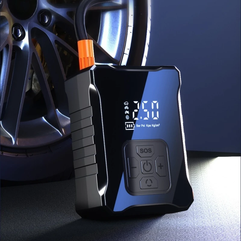 12V 4000mAh SF007 Portable Car Jump Starter LCD Display for Motorcycles, Bicycles,balls Auto Tyre Inflator Power Bank