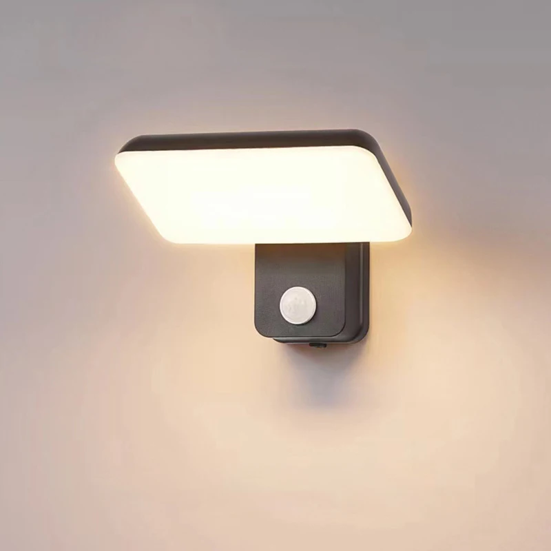 LED outdoor wall lamp sensor porch lamp garden terrace garage rust proof passage staircase rotating waterproof lighting fixture